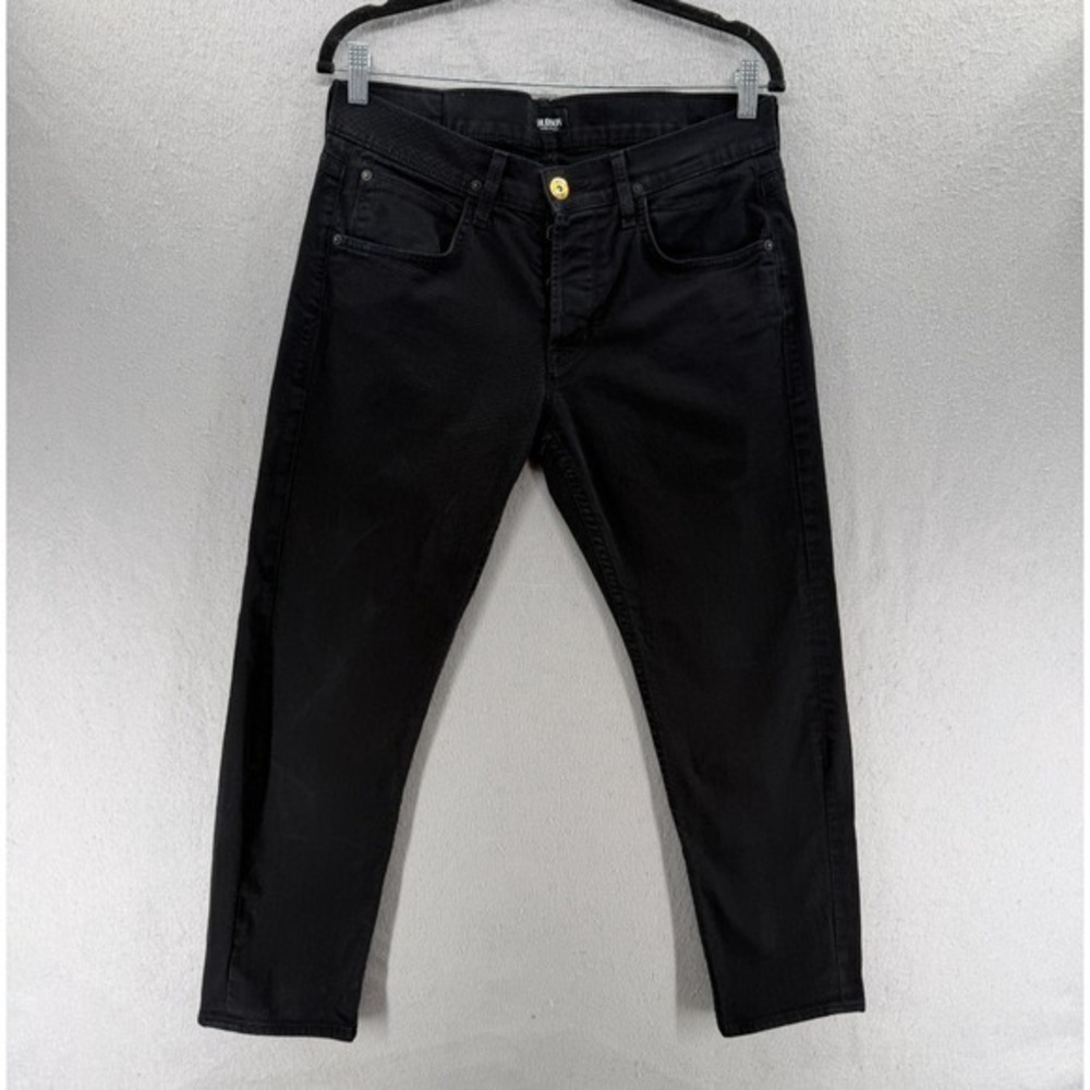 Hudson‎ Jeans Mens 31x26 Byron Five Pocket Straight Faded Black Wash Button Fly